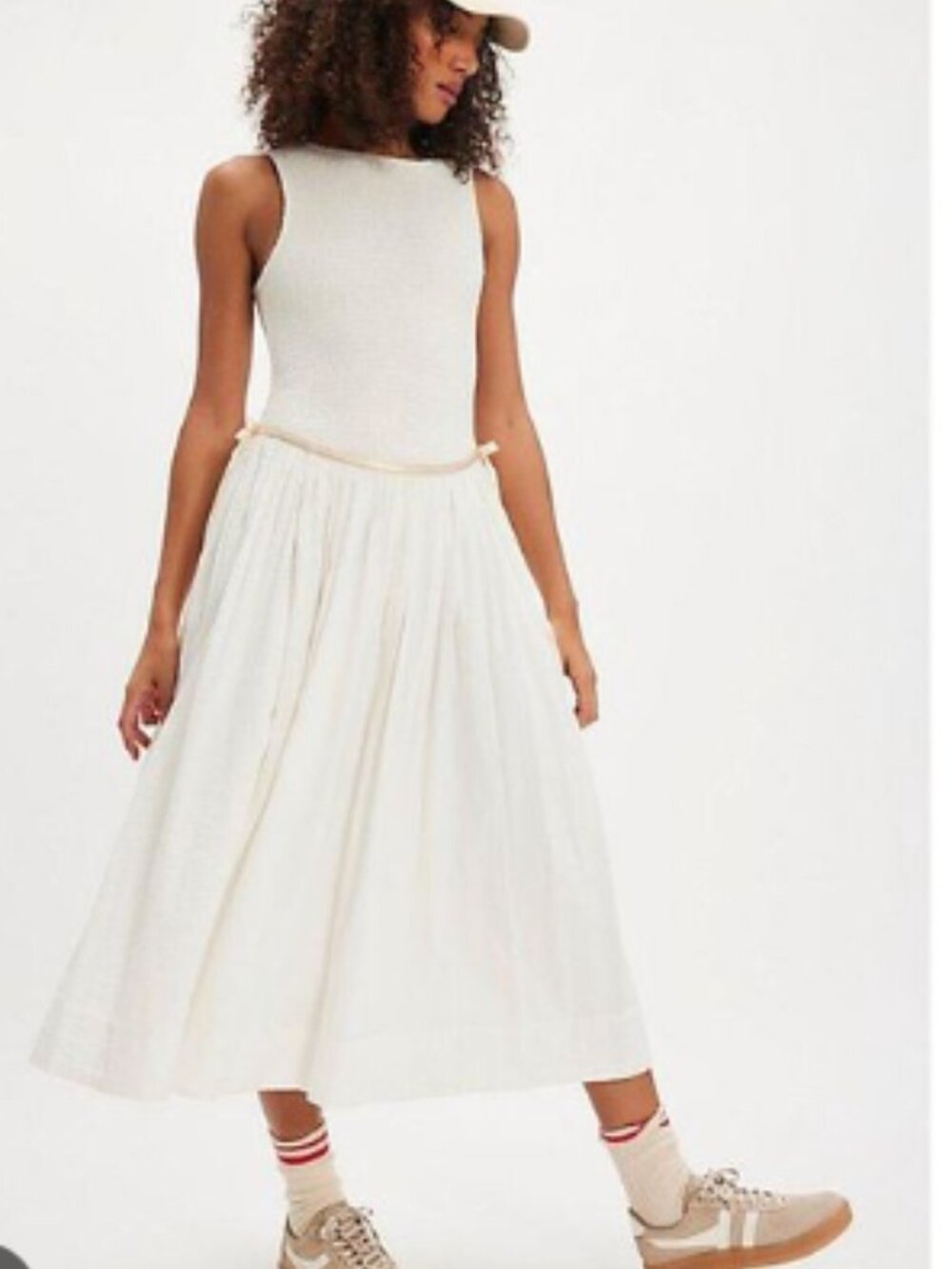 NWT Free People Nightingale Seersucker Midi Dress M